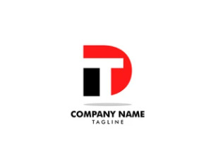 Mẫu logo chữ TD cách điệu đẹp